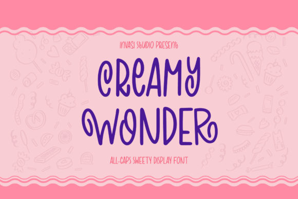 Creamy Wonder: A Unique Display Font for Creative Expression