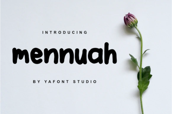Mennuah: A Simple and Neat Display Font for Modern Design