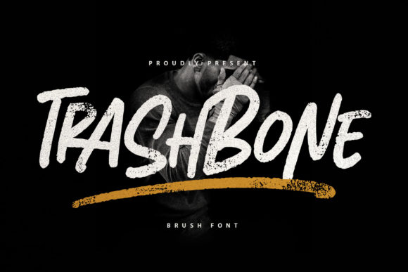 Trashbone: A Bold and Rough Textured Display Font for Every Creator